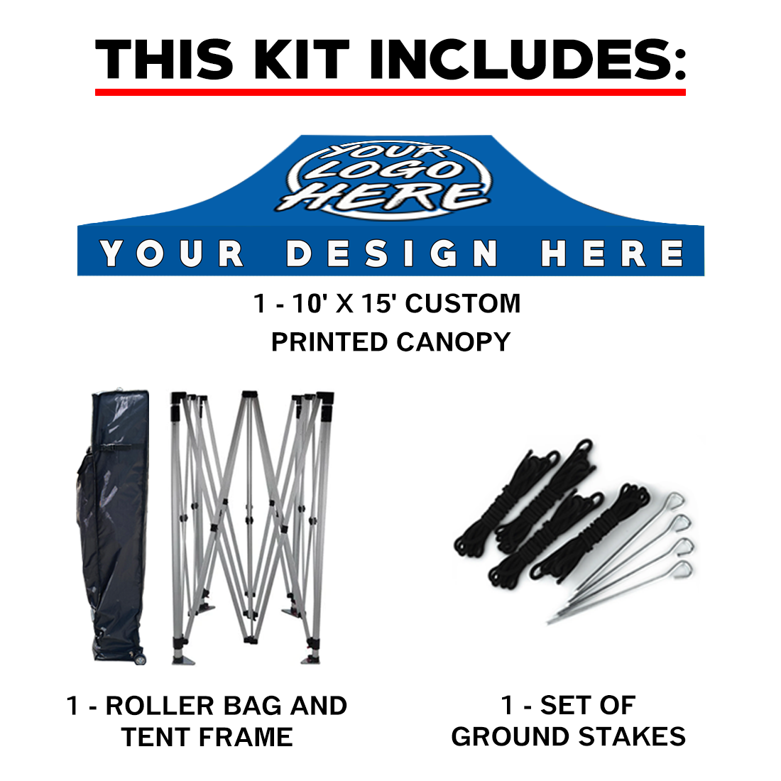 10' x 15' Standard Custom Canopy Tent