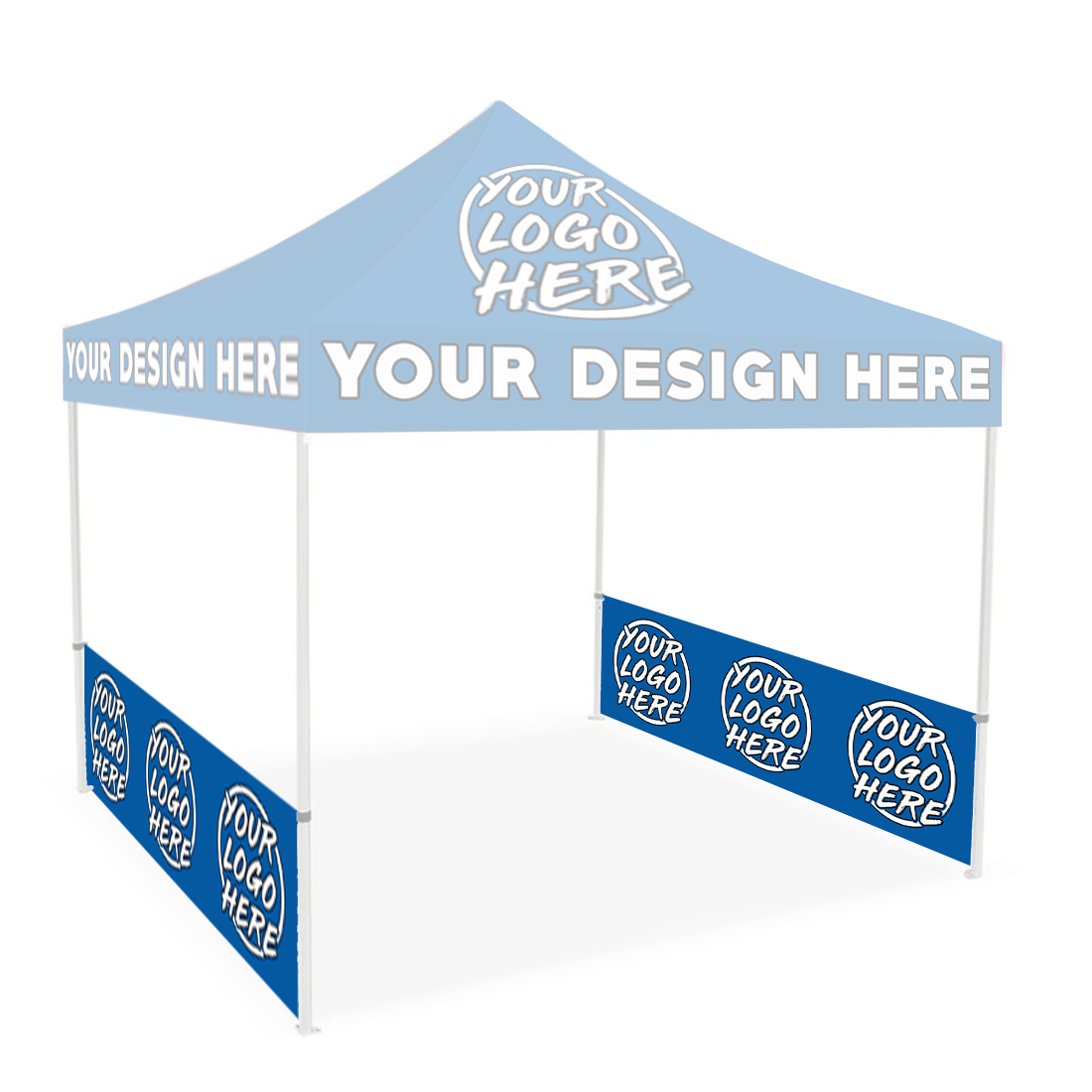 Custom Canopy 10' Half Wall