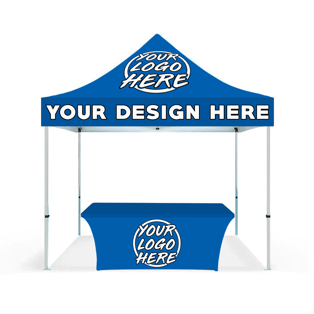 10' x 10' Custom Tent Kit Table Cover Included for Ultimate