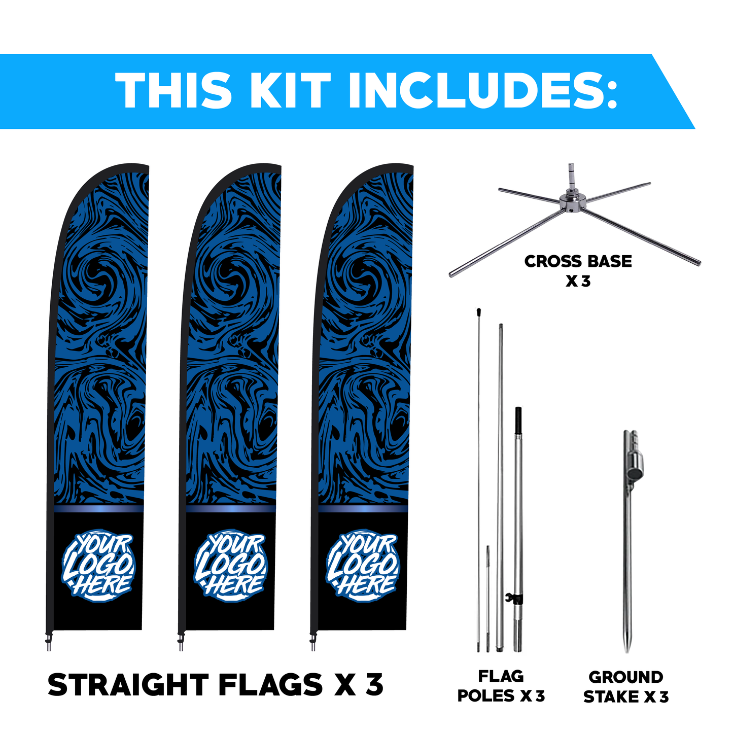 Straight Flag - 3 Pack Bundle