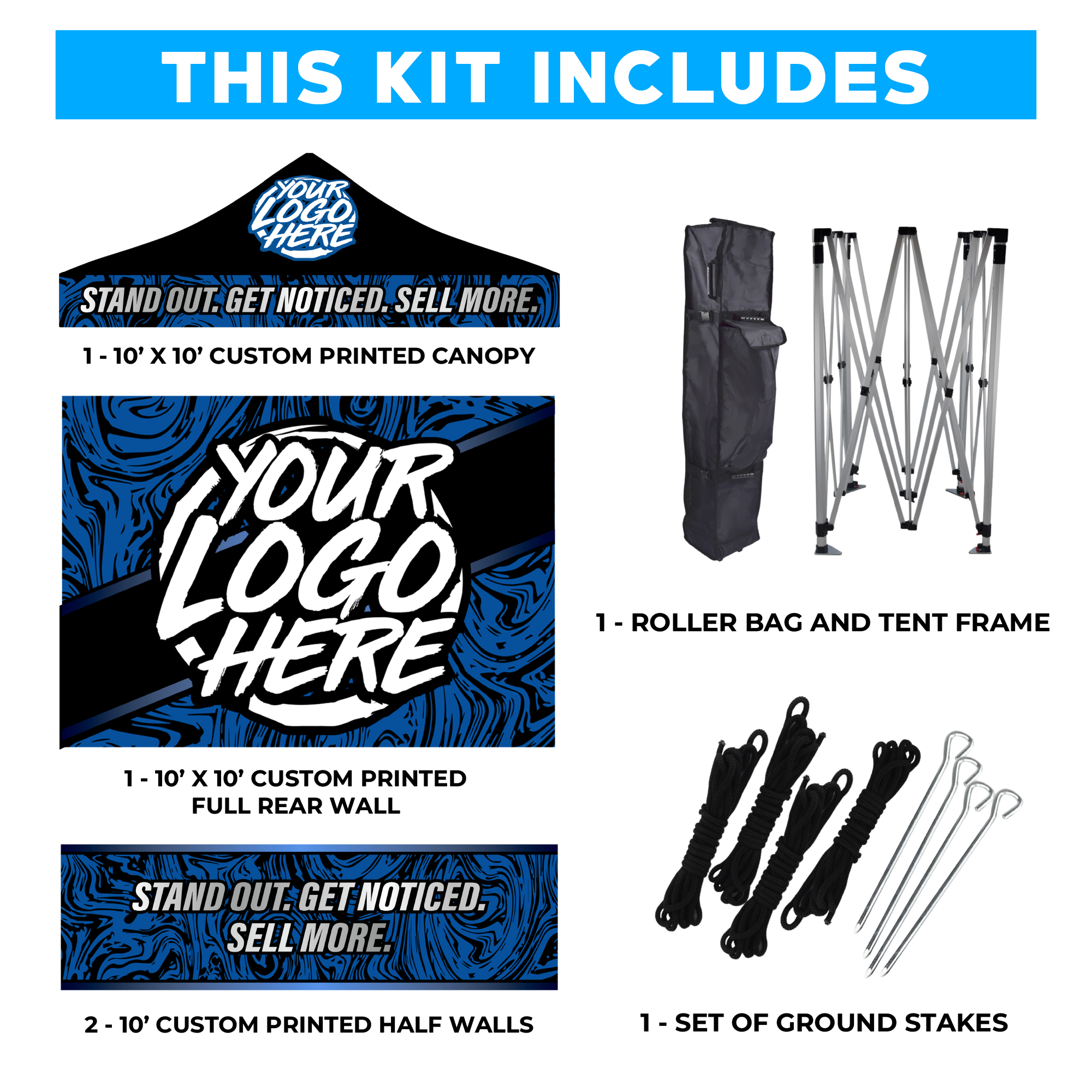 Premium 10' x 10' Promotional Tent – Branded Walls for Extra Impact ...