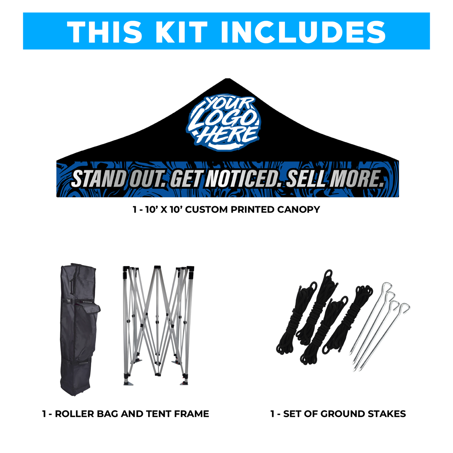 10' x 10' Standard Custom Canopy Tent