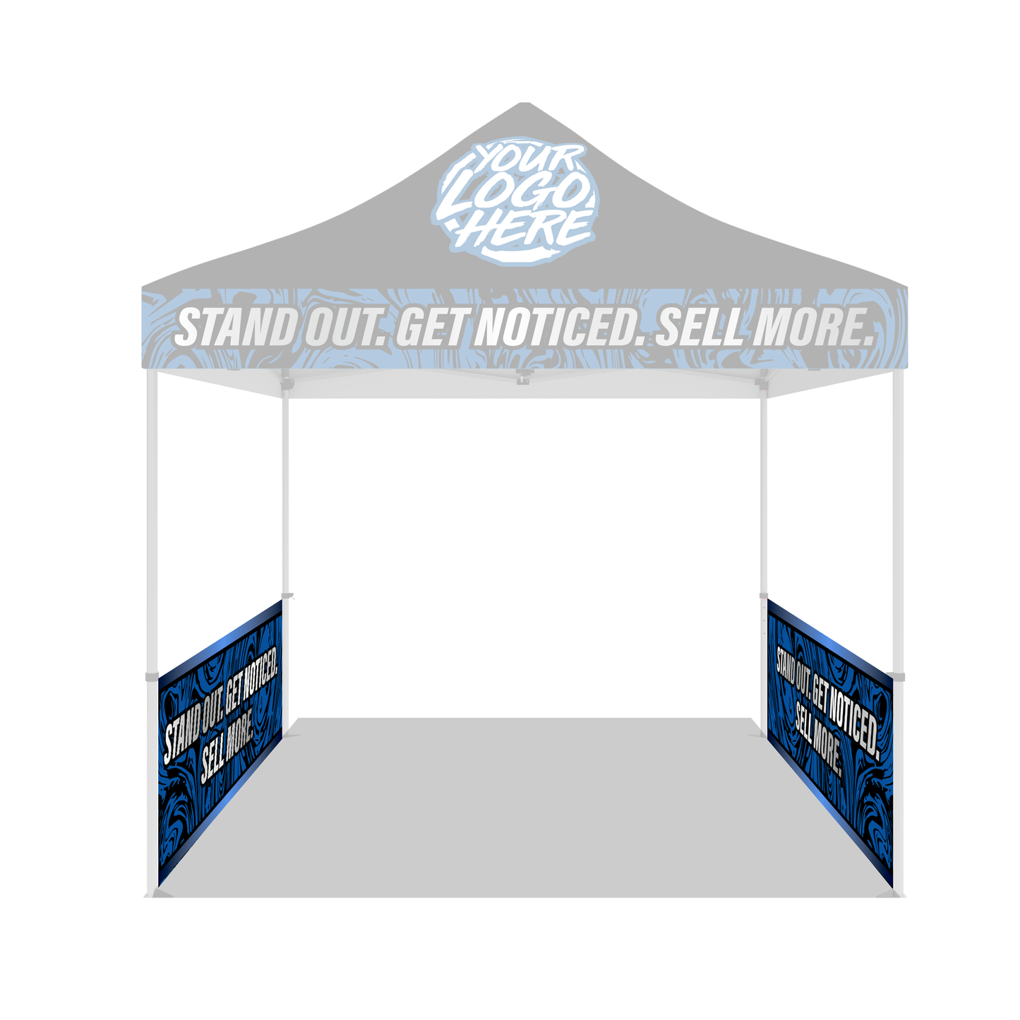 Custom Canopy 10' Half Wall