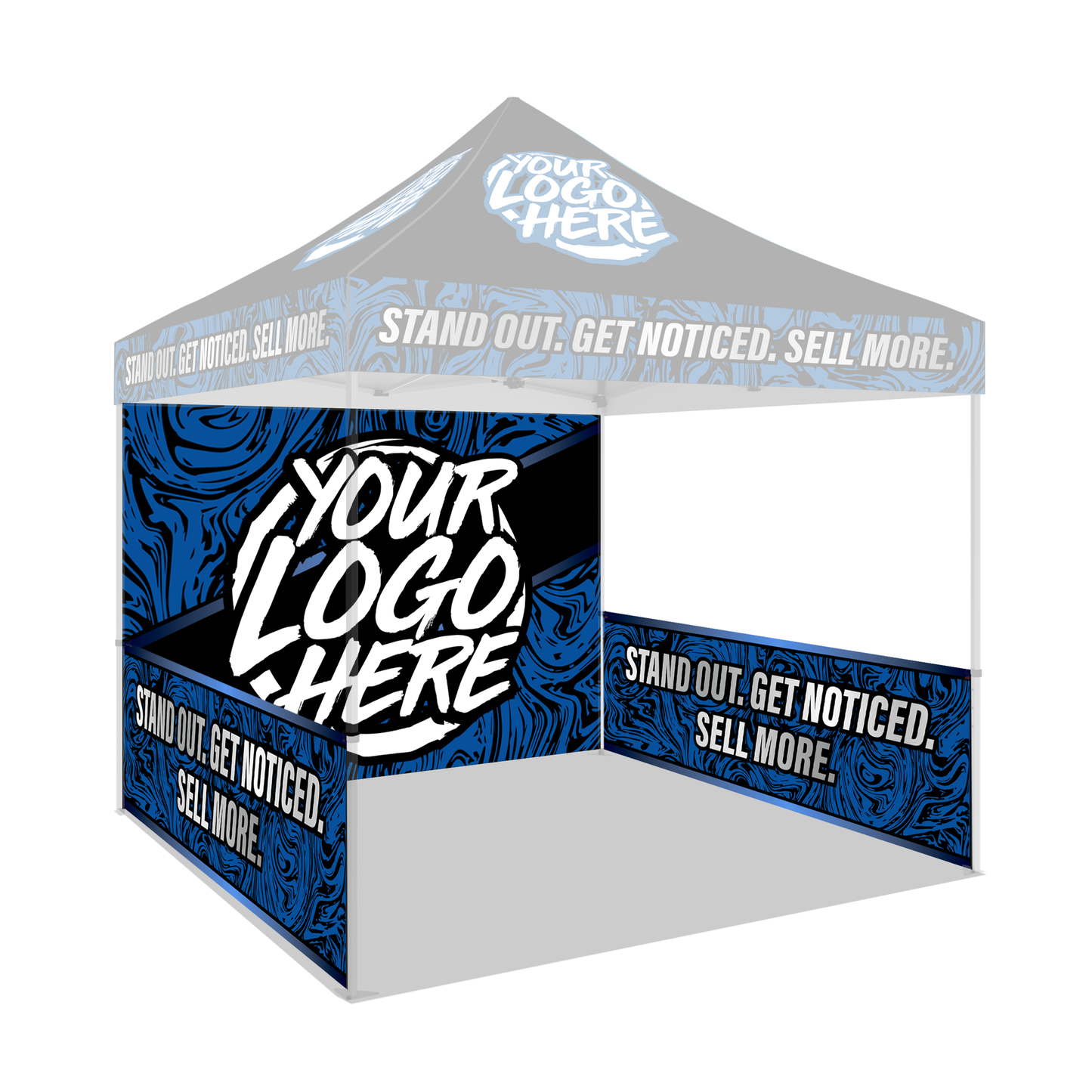 Custom Canopy Half Wall Package