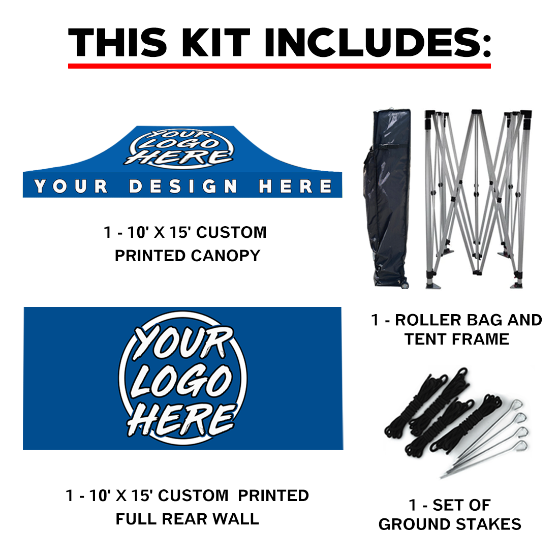 10' x 15' Custom Canopy Tent Kit #1