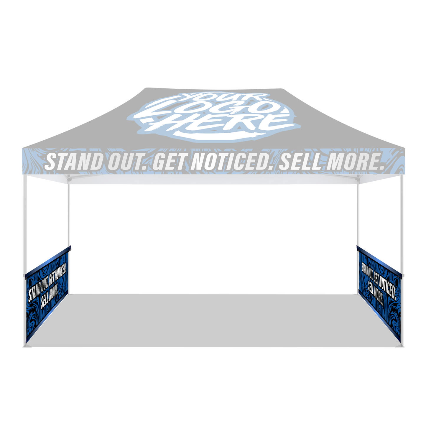 Custom Canopy 10' Half Wall