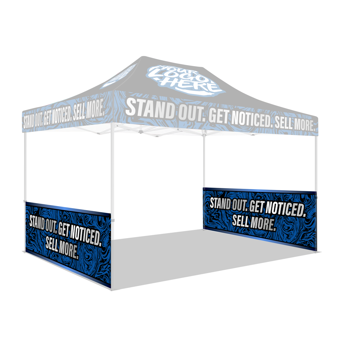 Custom Canopy 10' Half Wall