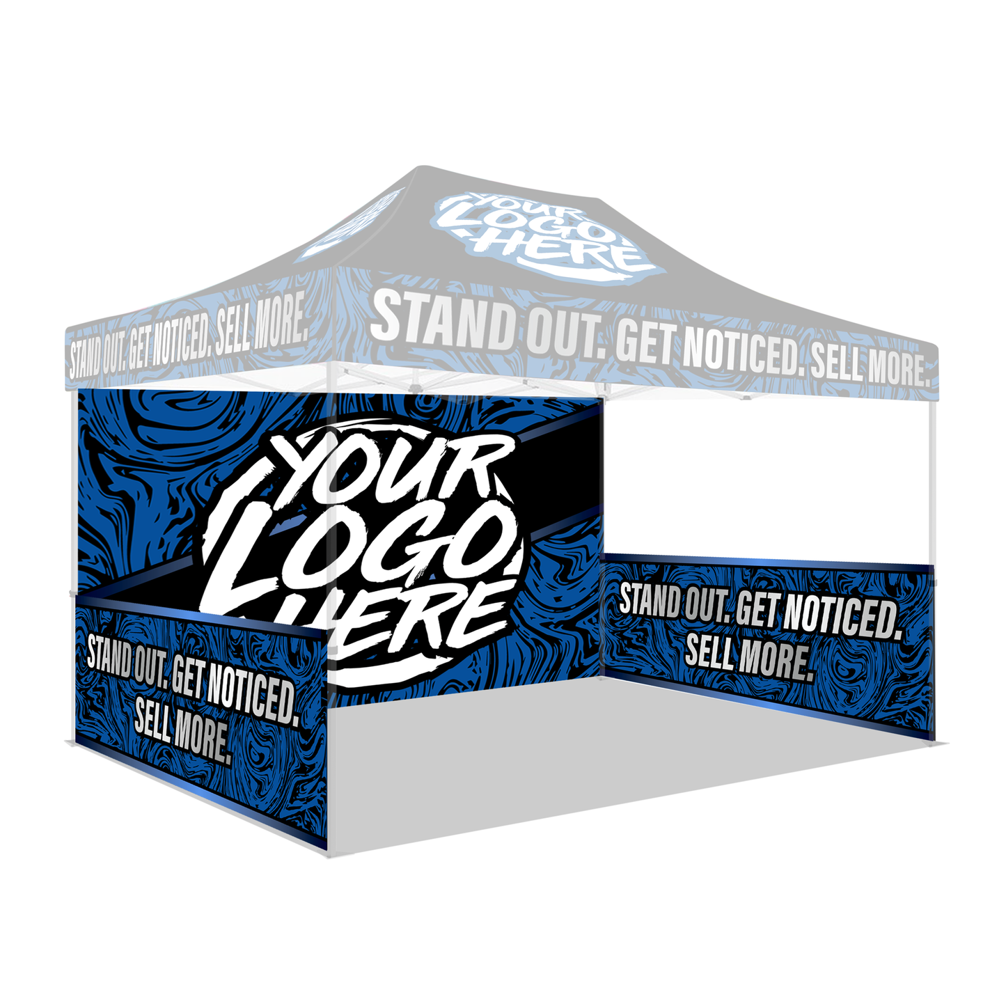 Custom Canopy Half Wall Package