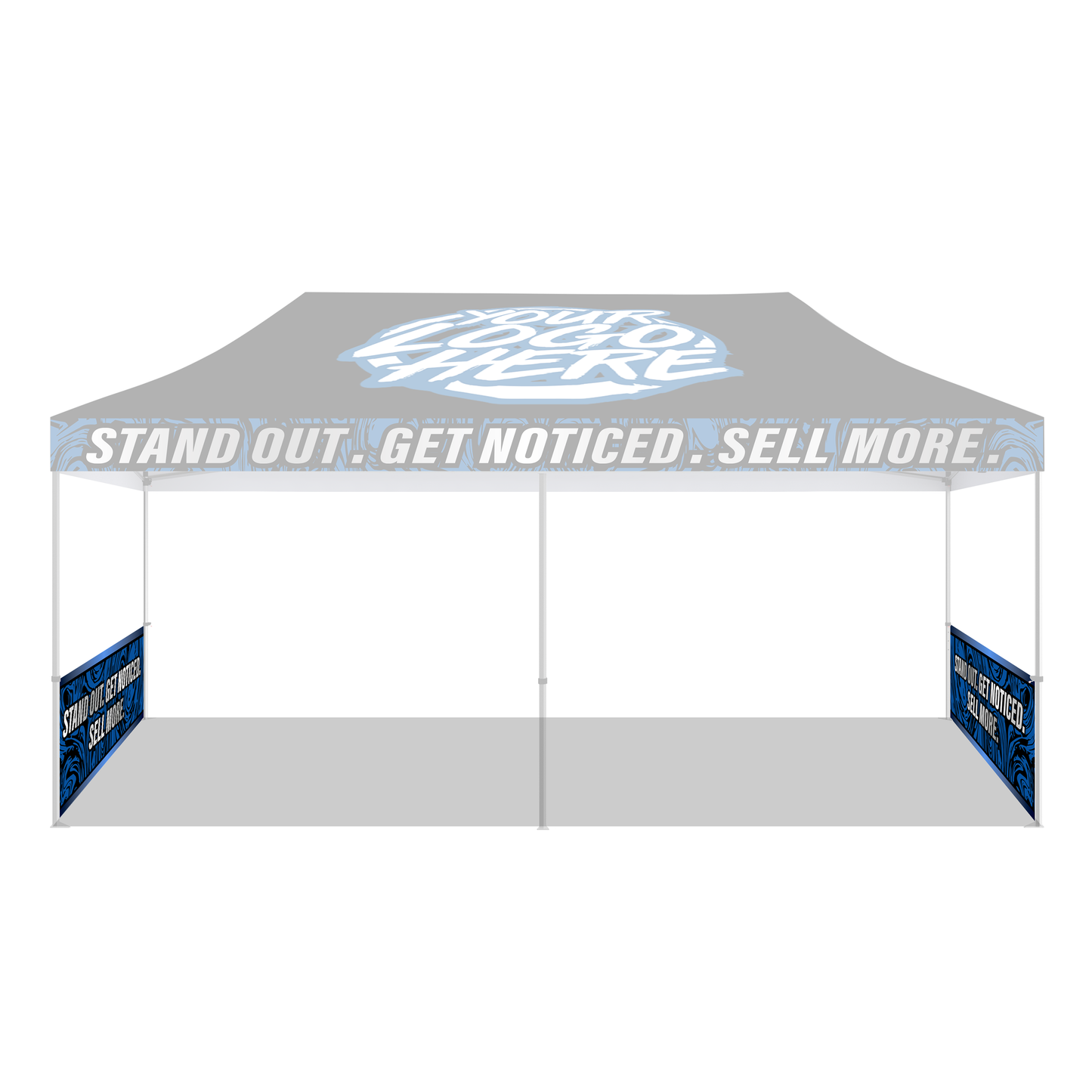 Custom Canopy 10' Half Wall