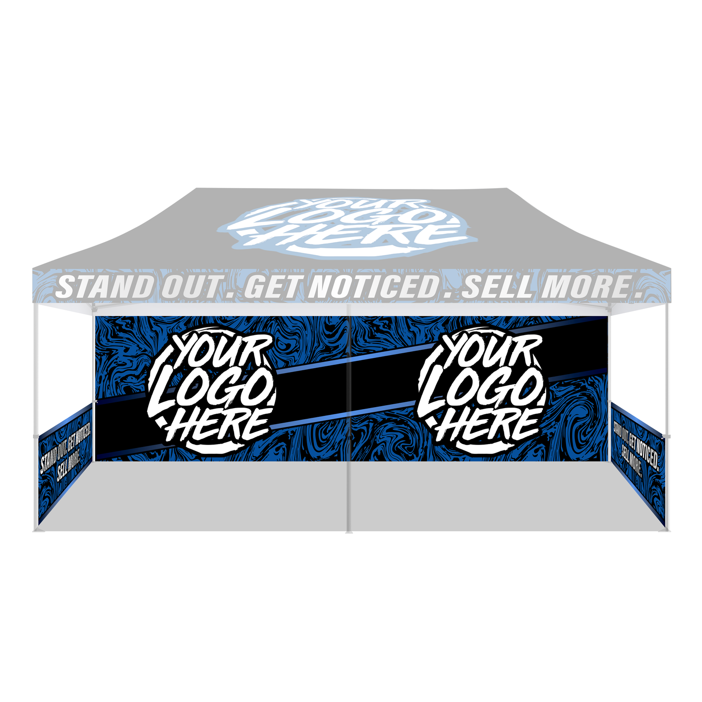 Custom Canopy Half Wall Package