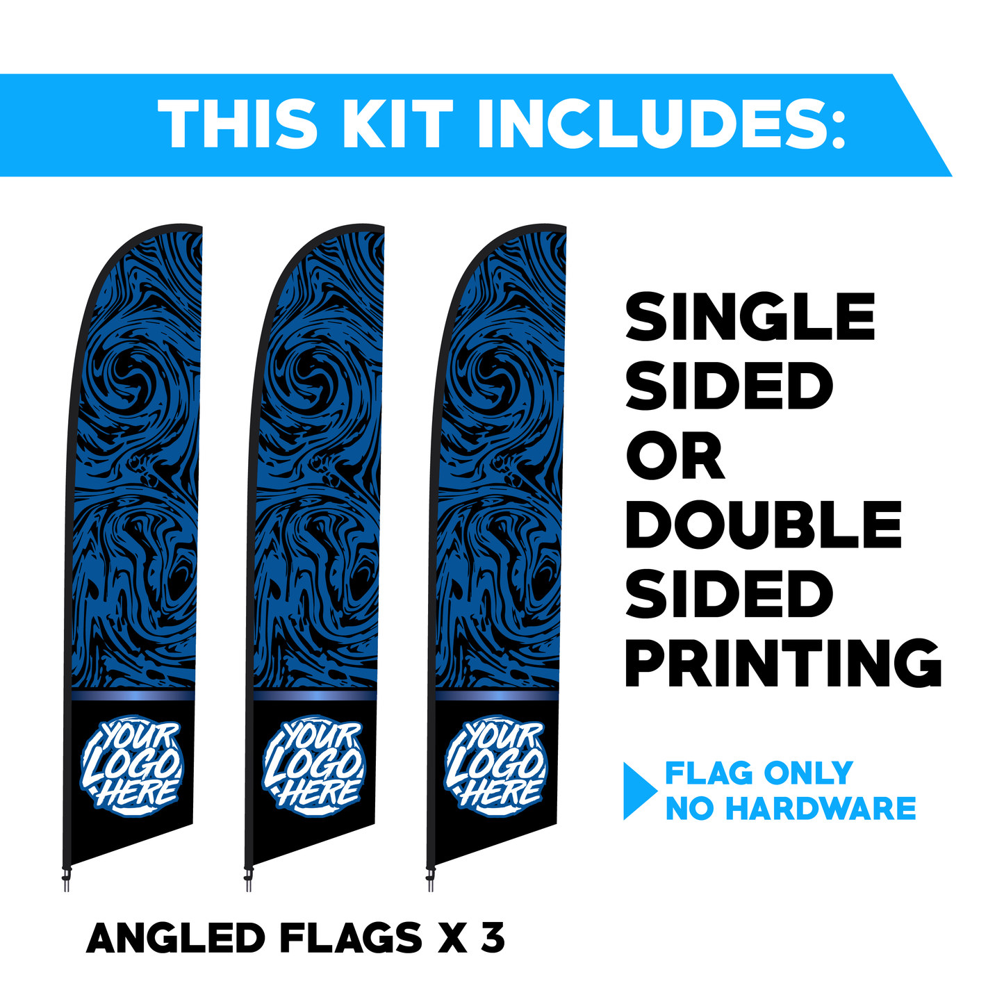 Angled Flag - 3 Pack Bundle