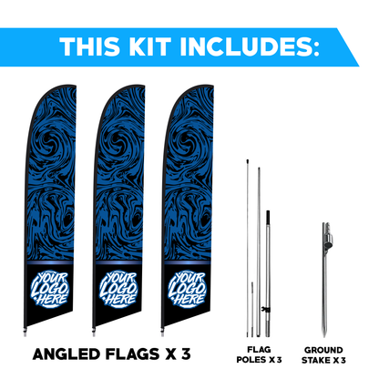 Angled Flag - 3 Pack Bundle