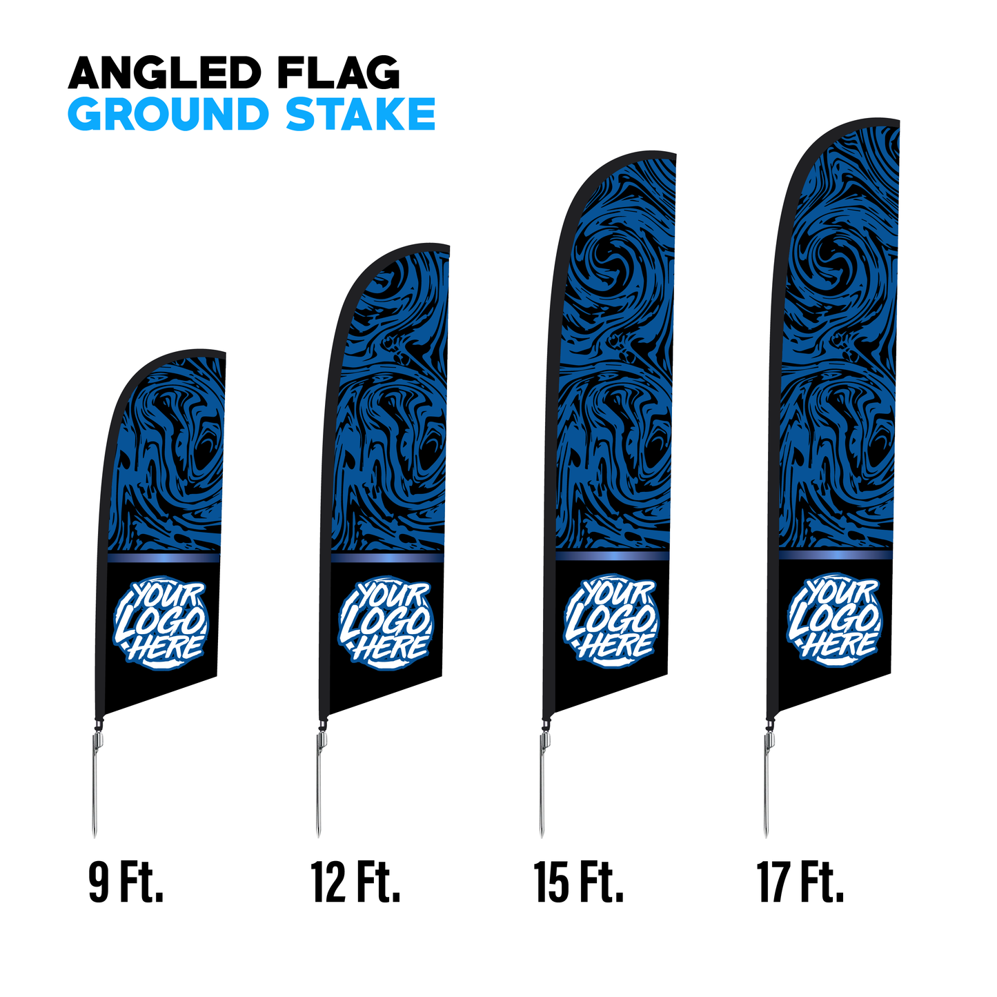 Angled Flag - 3 Pack Bundle