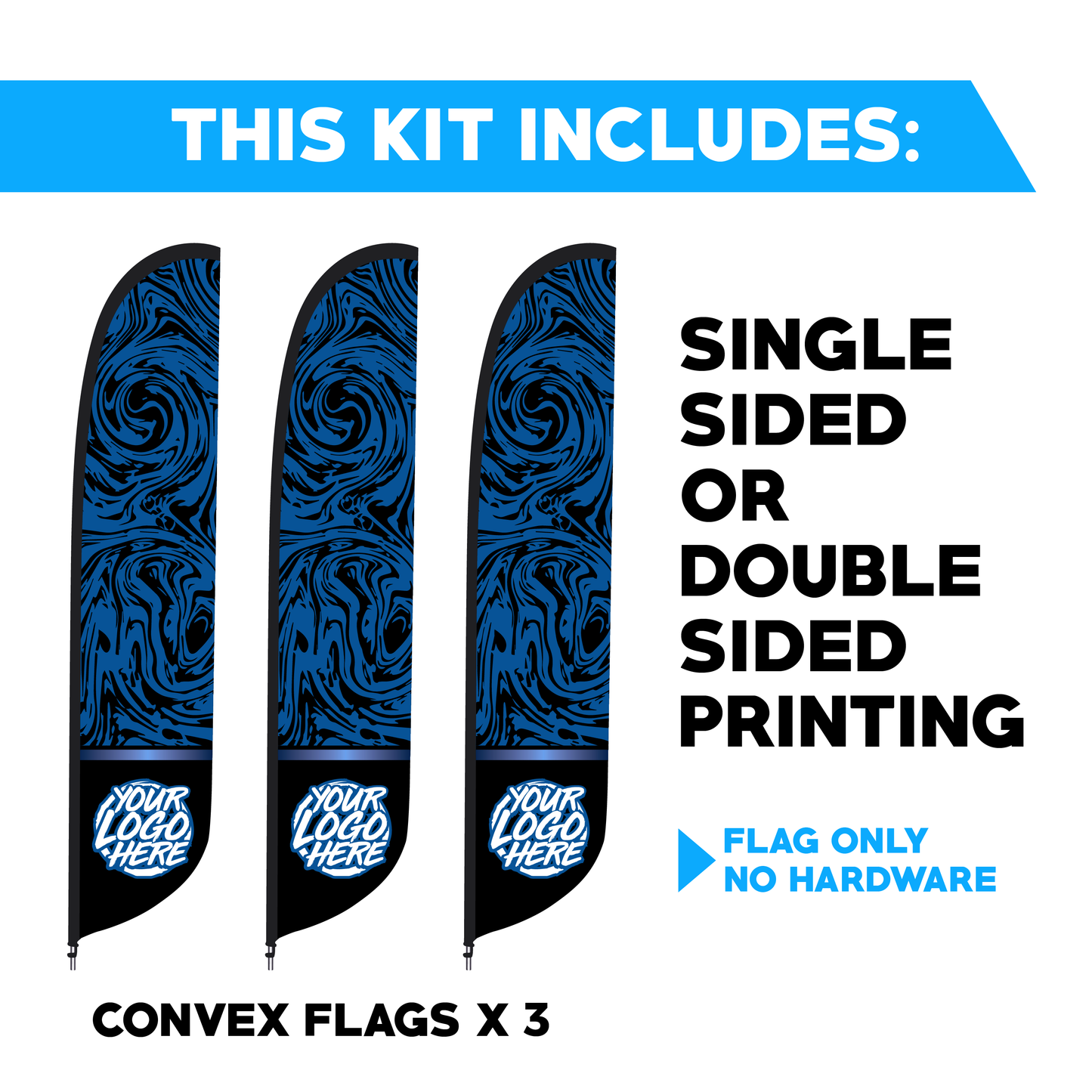 Convex Flag - 3 Pack Bundle