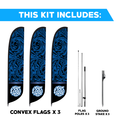 Convex Flag - 3 Pack Bundle