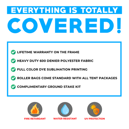 10' x 10' Standard Custom Canopy Tent