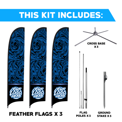 Feather Flag - 3 Pack Bundle