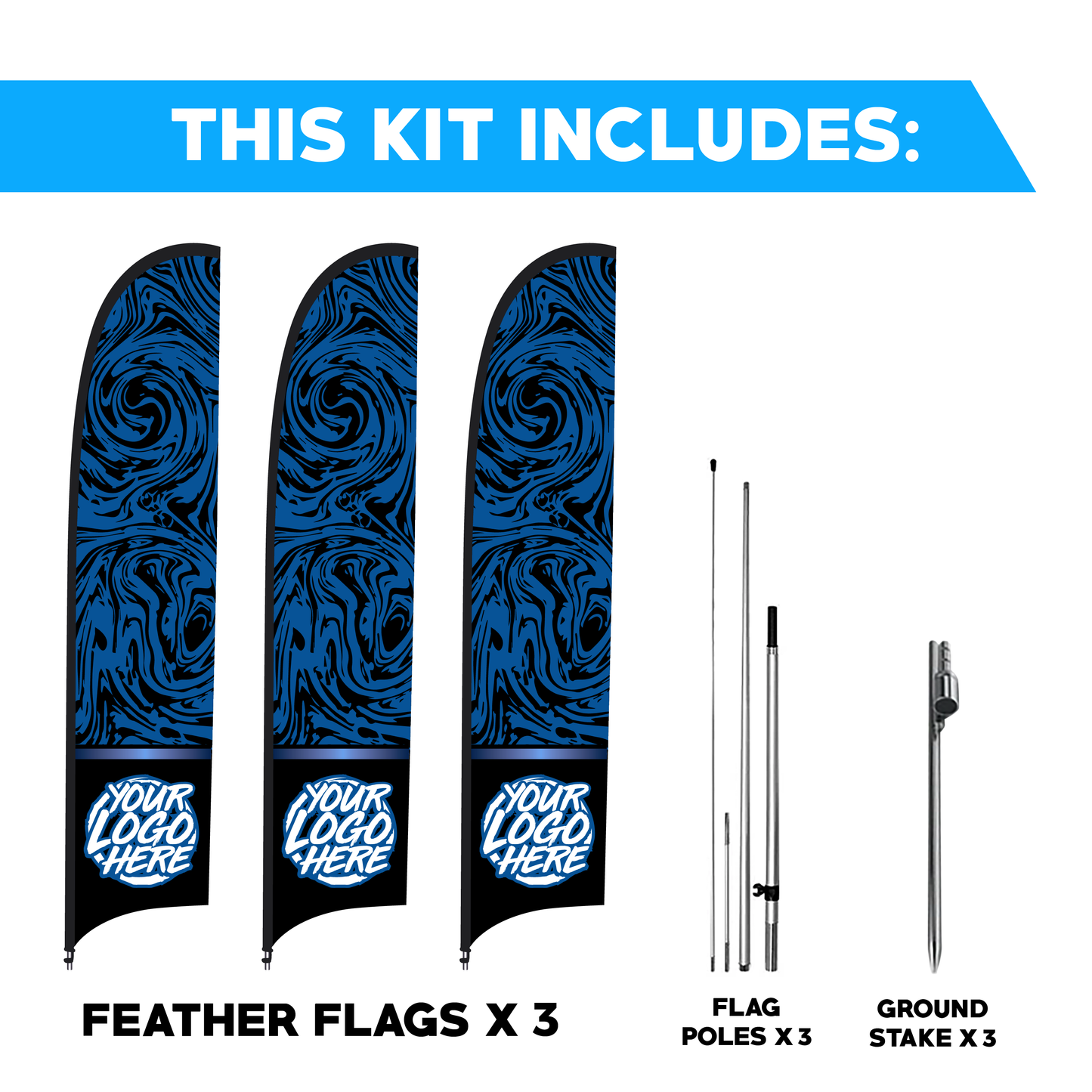 Feather Flag - 3 Pack Bundle