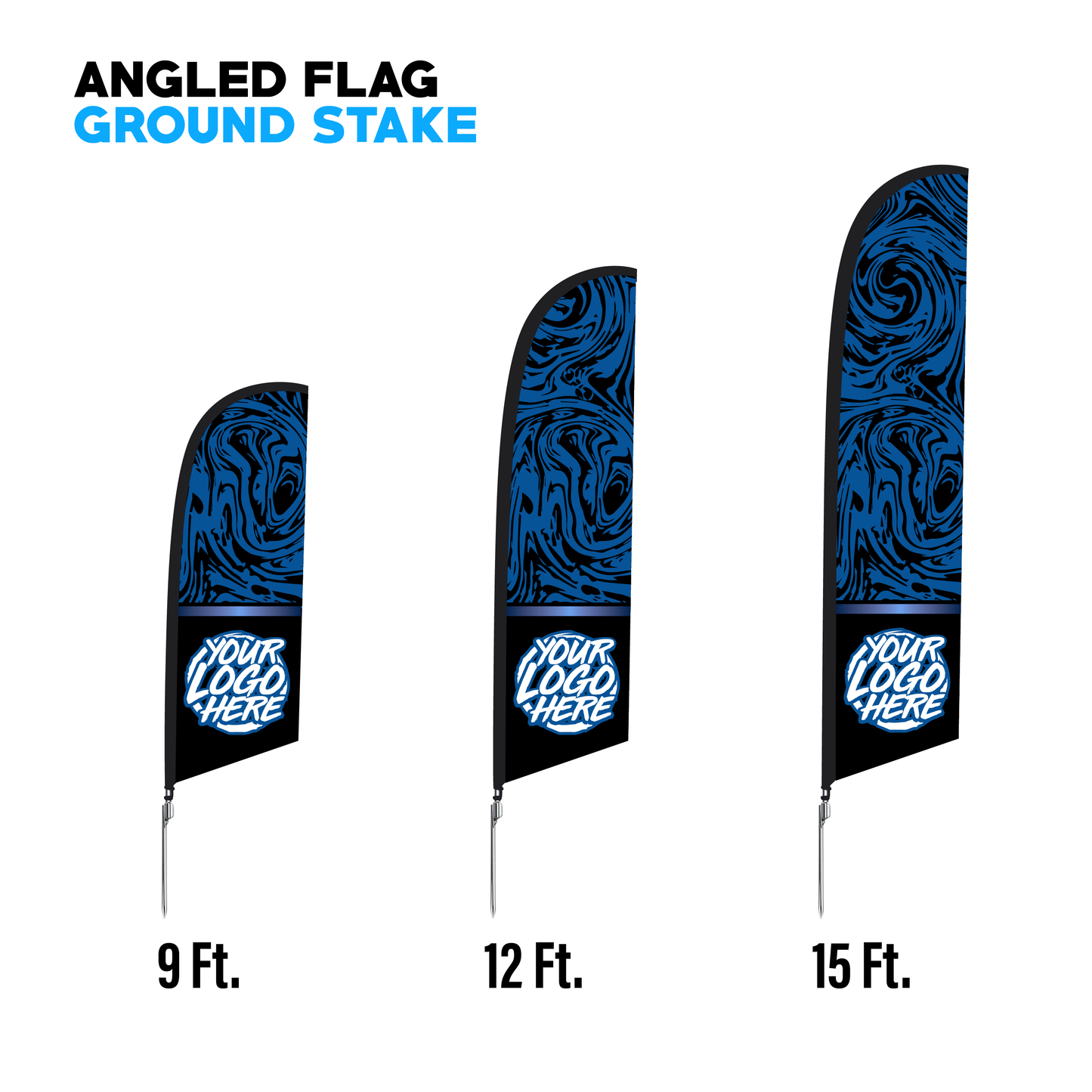 Angled Flag - 3 Pack Bundle