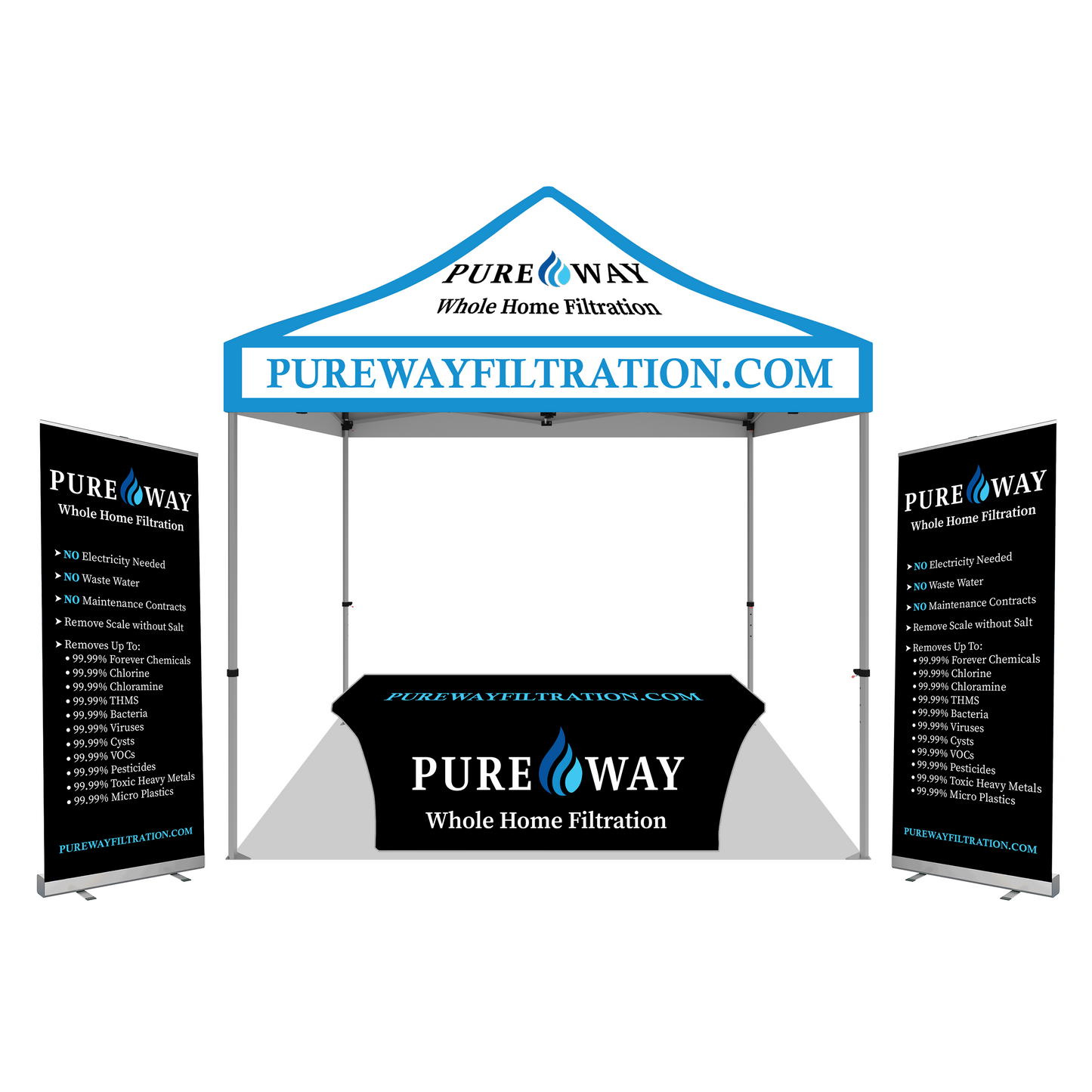 Pureway 10' x 10' White Canopy Event Kit