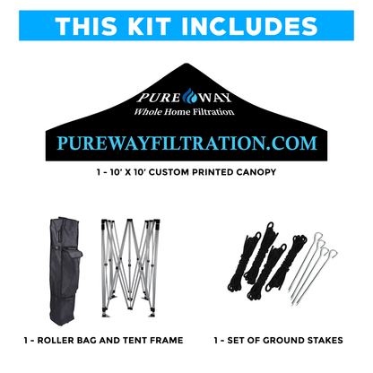 Pureway 10' x 10' Black Custom Canopy