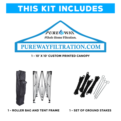 Pureway 10' x 10' White Custom Canopy