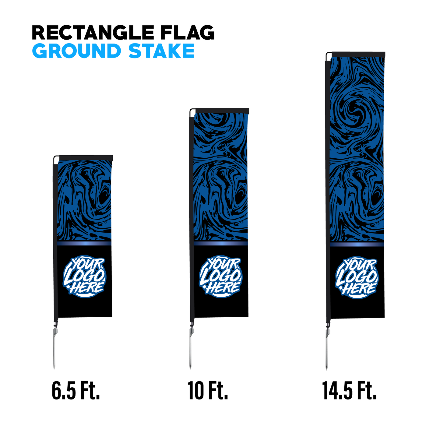 Rectangle Flag - 3 Pack Bundle