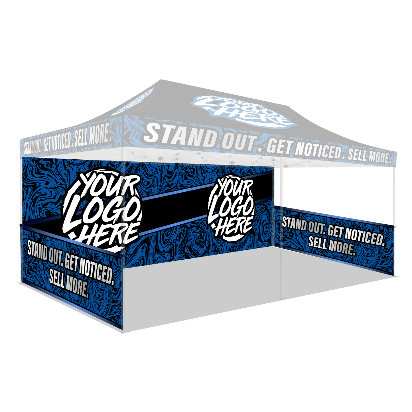 Custom Canopy Half Wall Package