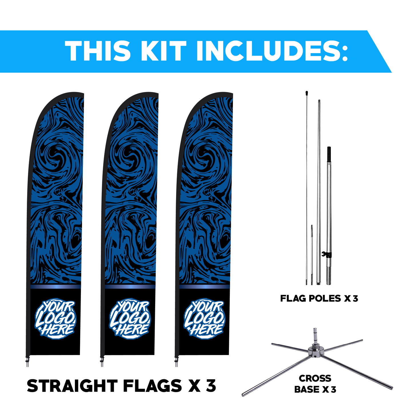 Straight Flag - 3 Pack Bundle