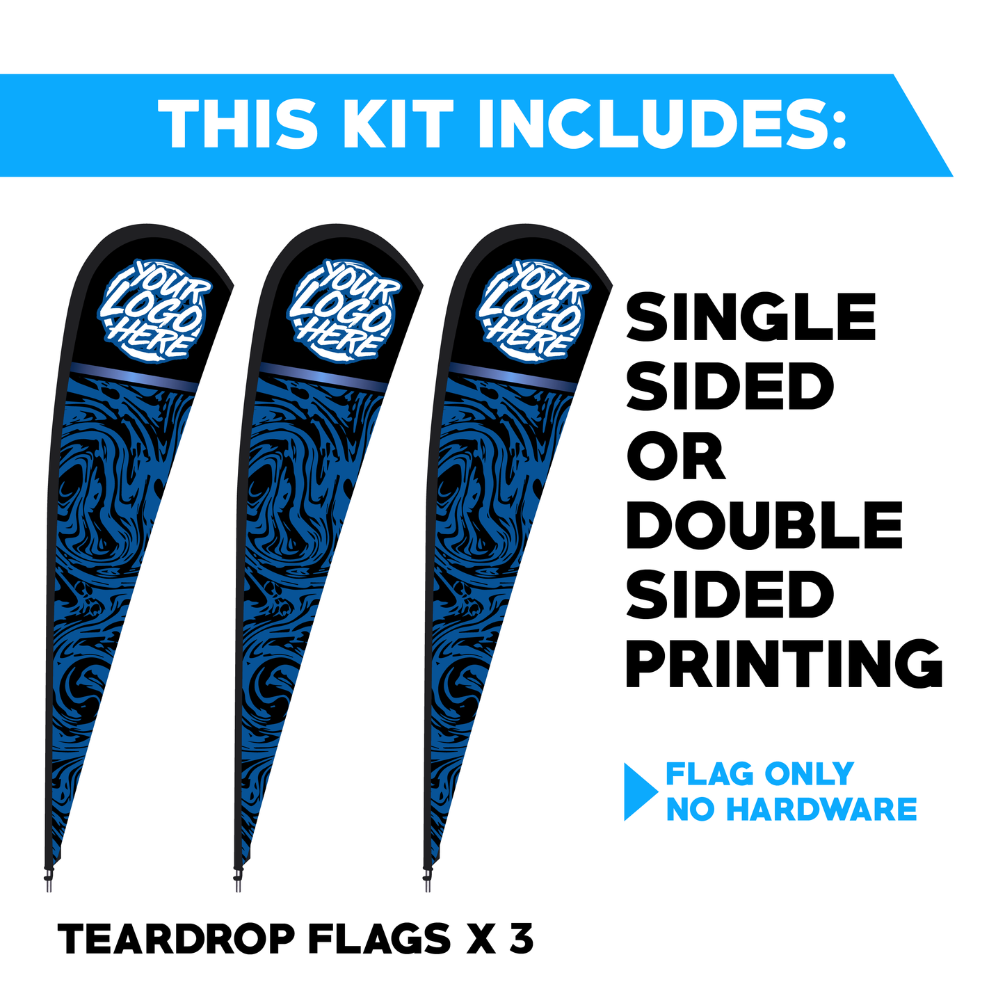 Teardrop Flag - 3 Pack Bundle