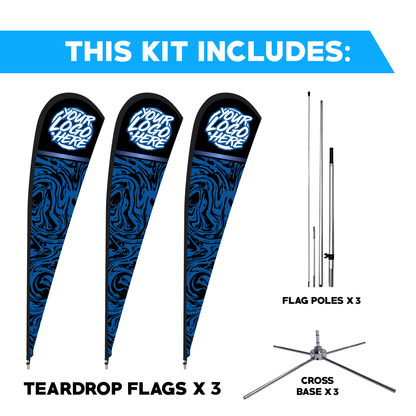 Teardrop Flag - 3 Pack Bundle